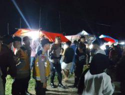 Demi Menjaga Kamtibmas Tetap Aman, Kapolsek Gunung Megang Hentikan Acara Hiburan di Desa Tanjung