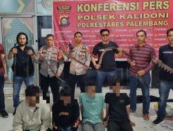 Bawa Senjata Tajam Hendak Tawuran, 4 Pemuda Ditangkap Polsek Kalidoni Saat Lakukan Patroli