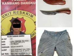 Unit Reskrim Polsek Rambang Dangku Ringkus Pelaku Curat Tertangkap Tangan Membawa Sajam