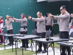 Agar Lebih Profesional dan Mahir, Kapolda Sumsel dan Wakapolda Gelar Latihan Menembak Bersama PJU 