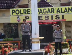 Kapolres Pagar Alam Arif Harsono Pimpin Apel Pagi Untuk Terakhir Kalinya