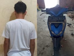 Terjatuh Saat Kabur, Pelaku Curanmor Warga Suka Manis Ditangkap Polres Muara Enim