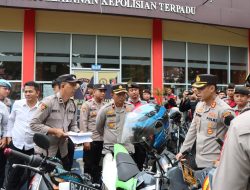 Polres Muara Enim Polda Sumsel Gelar Pemeriksaan Ranmor Dinas Jelang Pilkades dan Pemilu 2024 Mendatang