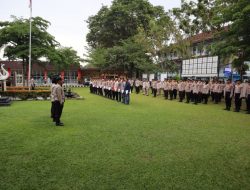Wakapolres Muara Enim Pimpin Pelaksanaan Apel Pagi Personil