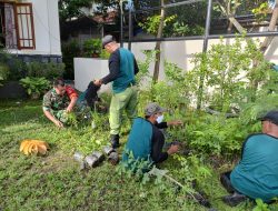 Jaga Kebersihan Lingkungan, Babinsa Jajar Bersama Staf Kelurahan Dan Linmas Laksanakan Kerja Bakti