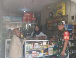 Babinsa Kratonan Sambang & Binluh Kepada Karyawan Apotik