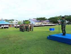 Danlantamal XIV Mengambil Sumpah Panitia Penerimaan Calon Bintara dan Tamtama TNI AL TA 2023 Panda Sorong