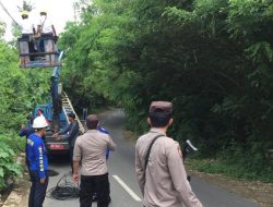 Rawan Kecelakaan, Kini Jalan Dusun Grepek Dipasang Penerangan Jalan Umum