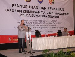 Kapolda Sumsel Buka Kegiatan Penyusunan Laporan Keuangan Polri Tahun 2022 (Unaudited)