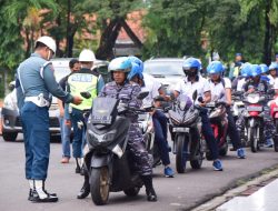 Tingkatkan Kedisiplinan Berlalu Lintas, Denpom Lanudal Juanda Gelar Operasi Gaktiblin