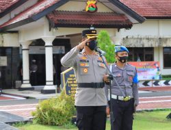 Kapolres Sumbawa Barat Pimpin Langsung Apel Upacara HUT Satpam ke-42