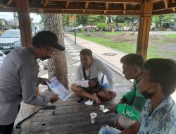 Mudahkan Akses Layanan Polsek Pagutan Sosialisasi Aplikasi Sobat Presisi Polri Super App Kepada Ojol