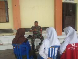 Melalui Komsos Babinsa Berikan Motivasi Kepada Siswa-Siswi SMK Sakti Untuk Semangat Belajar
