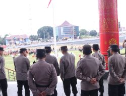 Wakapolri dan Irwasum Polri Disambut Marching Band Atidira Wira Bhakti Polda Sumsel 