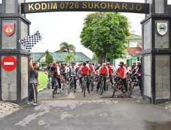 Gelar Gowes Bersama, Jalin Sinergitas TNI-Polri Bersama BRI Kanca Sukoharjo Serahkan Bantuan CSR 1 Unit Ambulans