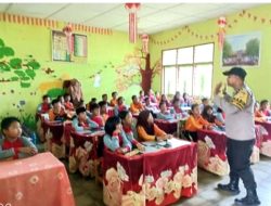 Polres Muara Enim Tugaskan Personelnya Berikan Penyuluhan Kepada Anak Sekolah dan Guru Maraknya Berita Penculikan
