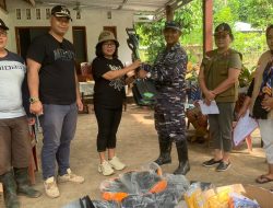 Prajurit Lanudal Manado Bersinergi Membantu Korban Banjir dan Tanah Longsor