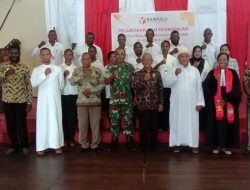 Danramil Agats Hadiri Pelantikan Panitia Pengawasan Pemilu Kampung 