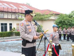 Kapolres Mesuji Pimpin Apel Gabungan Krakatau 2033 Dengan Tema Keselamatan Berlalu Lintas Pertama dan Utama