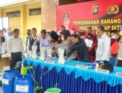 Peran Bidlabfor Polda Sumsel Dalam Pemusnahan Barang Bukti Narkotika Jenis Sabu-Sabu Sebanyak 23 Kg