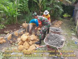 Kerja Bakti Pembuatan Talud, Wujud Peran Aktif Babinsa Dalam Pembangunan Wilayah