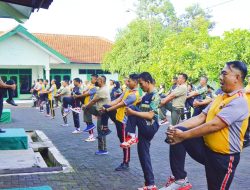 Perkuat Sinergitas TNI-Polri, Kodim 0735/Surakarta Bersama Polresta Surakarta Gelar Senam SKJ Bersama