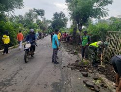 Jajaran Koramil 1608-05/Donggo Melaksanakan Gotong Royong Bersama Pemdes Wadukopa