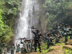 Prajurit Lanudal Manado Laksanakan Latihan Lintas Medan 18 Km di Minahasa Utara