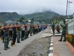 Olahraga Bersama, TNI Polri Dan Pemda Kabupaten Tolikara Perkuat Sinergitas