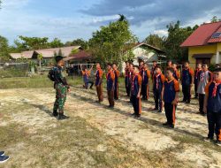Satgas Pamtas RI-Malaysia Yonarmed 19/105 Trk Bogani Jadi Pembina Pramuka, Bentuk Sikap Generasi Muda Perbatasan