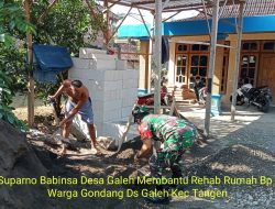 Selalu Ada di Tengah Warga, Babinsa Bantu Renovasi Rumah