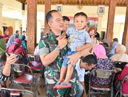 Pencanangan program Demplot peduli stunting Kodim 0726/Sukoharjo bekerja sama dengan Dinkes dan PT Dua Naga
