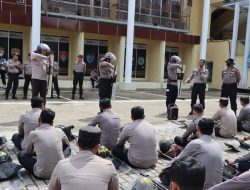 Mantapkan Kesiapan Pengamanan Jelang Pemilu 2024, Polresta Pontianak Gelar Latihan Parsial