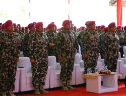 Gubernur AAL Hadiri Upacara Pengangkatan Menhan RI Jadi Warga Kehormatan Korps Marinir TNI AL