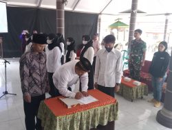 Babinsa Koramil 0818/04 Ngantang Hadiri Pelantikan Pengambilan Sumpah Petugas Pantarlih Pemilu Tahun 2024