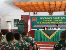 Primkop Kartika Jayawijaya Kodim 1702/JWY Gelar RAT Tutup Buku Tahun 2022