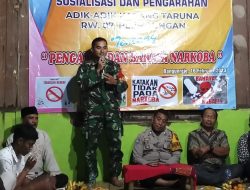 Babinsa Sosialisasikan Bahaya Penggunaan Narkoba Kepada Karang Taruna Plumbungan