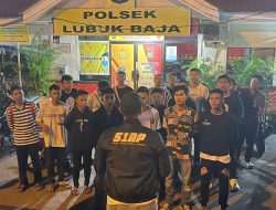 Polsek Lubuk Baja Melaksanakan Penertiban dan Pembubaran Balap Liar di Sekitar Jalan Raden Patah