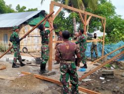 Demi Tepat Sasaran Anggota Kodim 1625/Ngada Gencar Terus Pengerjaan RTLH Di Nagekeo
