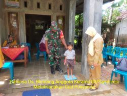 Demi Mewujudkan Balita Sehat, Babinsa Dampingi Posyandu