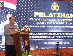 Kapolda Sumsel Buka Pelatihan Peningkatan Profesi Penyidik dan Penyidik Pembantu Dalam Investigasi Gakkum Karhutla