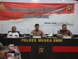 Bidkum Polda Sumsel Laksanakan Penyuluhan Hukum Kepada Personel Di Polres Muara Enim
