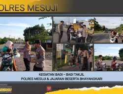 Keren!! Polres Mesuji dan Polsek Berbagi Takjil, “Berbagi Itu Indah di Bulan Penuh Berkah”