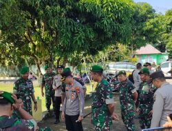 Sinergitas TNI-POLRI, Kapolres Muara Enim Silaturahmi ke Koramil 0404/01 Gelumbang Kodim 0404 Muara Enim