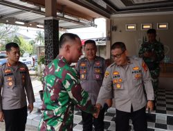 Sinergitas TNI – Polri, Kapolres Muara Enim dan Dandim 0404 Halal Bihalal Dengan Makan Siang Bersama