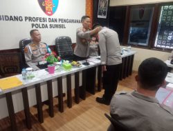 Kabid Propam Polda Sumsel Buka Acara Pembinaan dan Pemulihan Profesi Anggota Polri