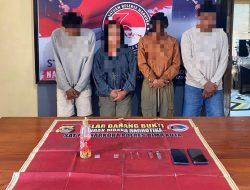 Asyik Pesta Sabu, 4 Warga Kota Bima Ditangkap Polisi