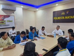 Buntut Kasus Dugaan Korupsi Masker, PMII Bali Nusra Hearing Dengan Penyidik Polresta Mataram