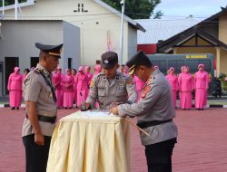 Kapolres Sumbawa Pimpin Upacara Sertijab PJU Dan Kapolsek