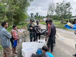 Sapa Damai Marinir Disambut Gembira Warga Yahukimo